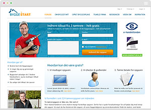 Byggestart landingpage design 1