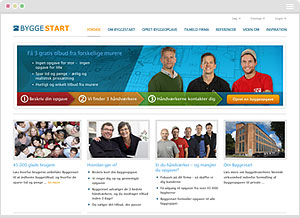 Byggestart landingpage design 2