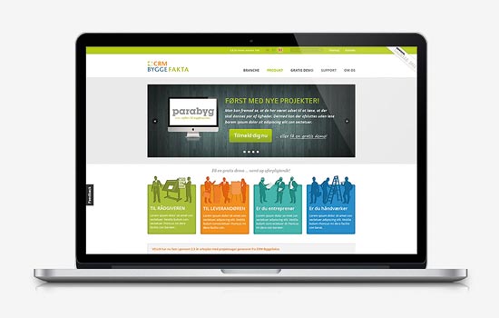Web arbejde udført for CRM-Byggefakta